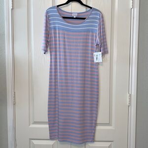 LuLaRoe woman’s dress Julia size M striped